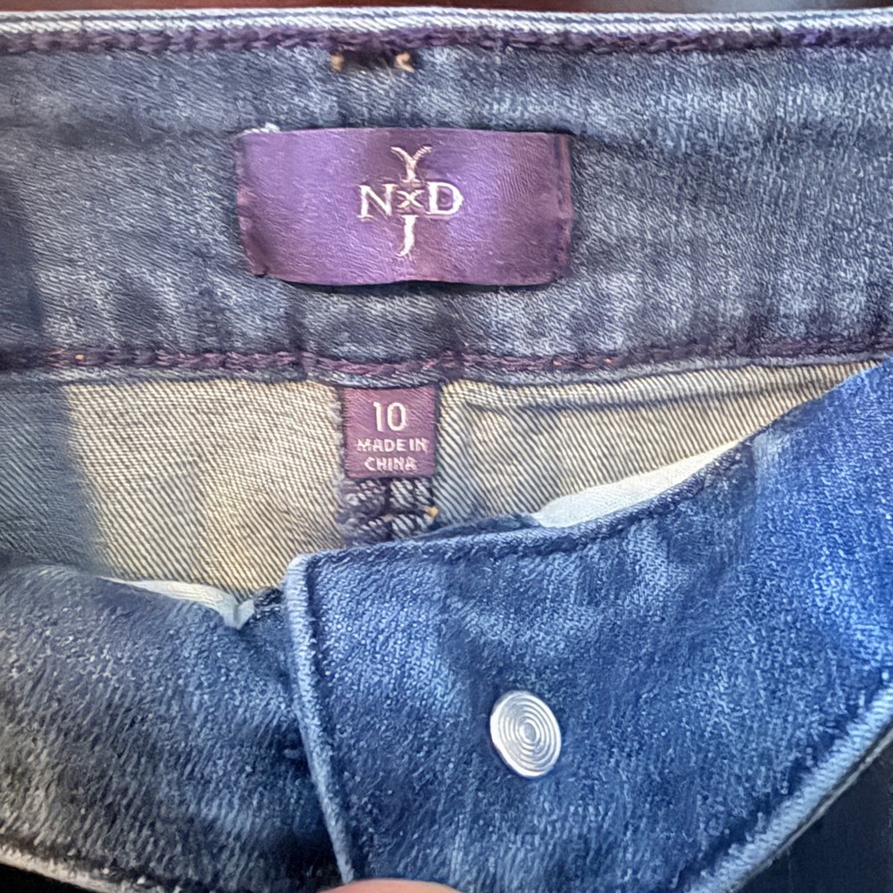NYDJ Blue Denim Jean ankle length skirt